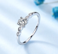 Bridal Cubic Zirconia Stackable Sterling Silver Engagement Ring for Women