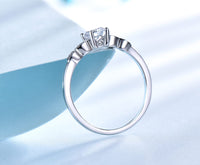 Bridal Cubic Zirconia Stackable Sterling Silver Engagement Ring for Women