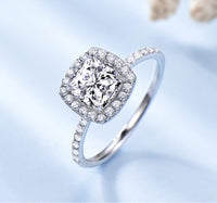925 Sterling Silver Ring Cubic Zirconia Solitaire Ring