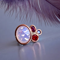 Pink Red Fuchsia and Purple Diamond Simulant Ring for Women