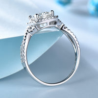 Split Shank Cubic Zirconia 925 Sterling Silver Wedding Ring for Women