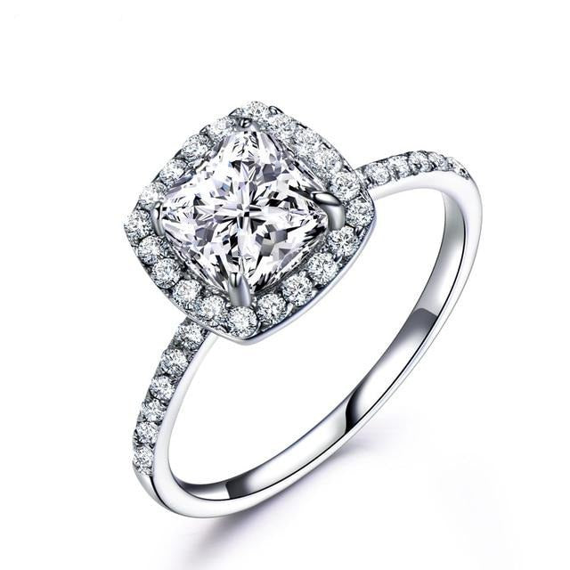 925 Sterling Silver Ring Cubic Zirconia Solitaire Ring